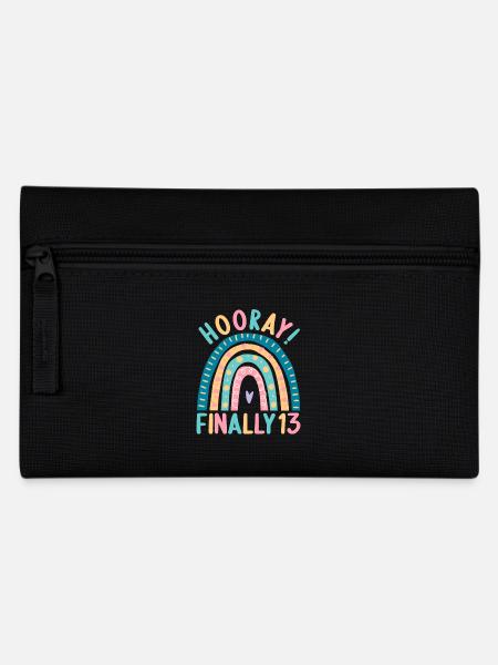 13 Jahre alt Rainbow Regenbogen 13. Geburtstag - Federtasche - Schwarz