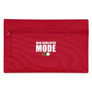 Web Developer Mode On - Pencil Case - red - Front