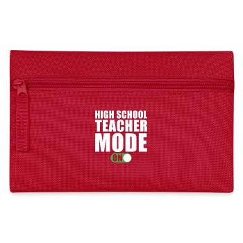 Gymnasium Lehrer Modus an - Federtasche - Rot - Vorne