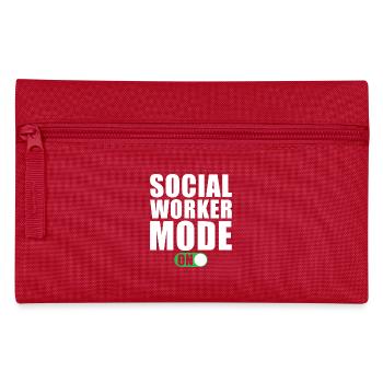 Social worker mode at - Pencil Case - red - Front