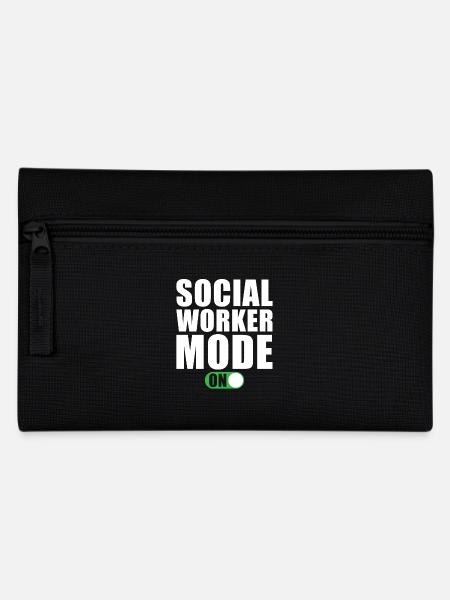 Sozialarbeiter Modus an - Federtasche - Schwarz
