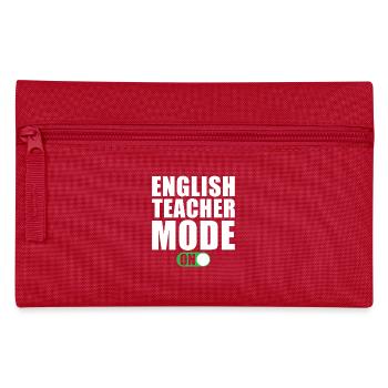 Englischlehrer Modus Ein - Federtasche - Rot - Vorne