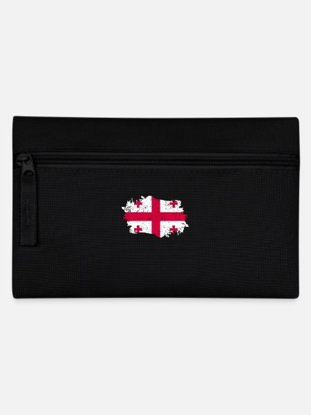 Georgien Flagge Grunge Georgien Fahne - Federtasche - Schwarz