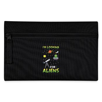 Astronomie Teleskop Astronom Geschenk - Federtasche - Schwarz - Vorne