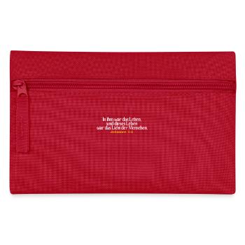Bibel Zitat Vers Christ Christlich Bibelvers - Federtasche - Rot - Vorne