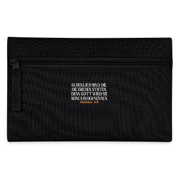 Bibel Zitat Vers Christ Christlich Bibelvers - Federtasche - Schwarz - Vorne