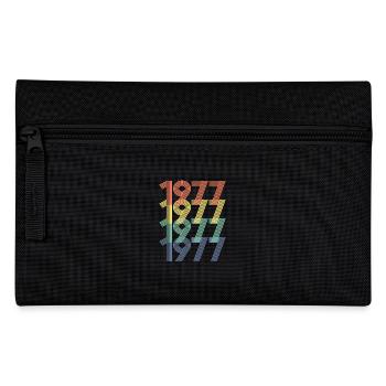 Cool Retro 1977, 45 Years Old, 45th Birthday Gift - Pencil Case - black - Front