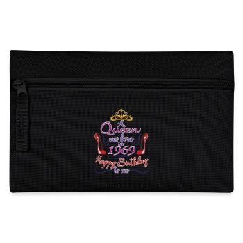 1969, 55th Birthday For Women Queen 55 Years Old - Pencil Case - black - Front