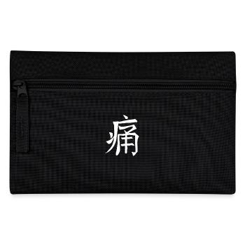 Symbole de caractère de l’écriture chinoise de la douleur - Trousse - noir - Devant