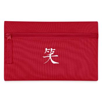 Laughter Chinese Script Character Symbol - Pencil Case - red - Front