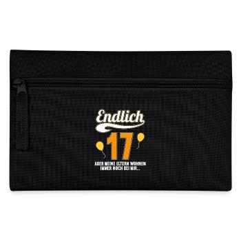 Endlich 17 aber Eltern leben bei mir 17 Geburtstag - Federtasche - Schwarz - Vorne