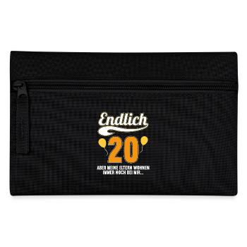 Endlich 20 aber Eltern leben bei mir 20 Geburtstag - Federtasche - Schwarz - Vorne