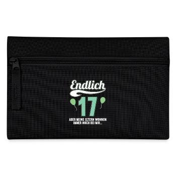 Endlich 17 aber Eltern leben bei mir 17 Geburtstag - Federtasche - Schwarz - Vorne