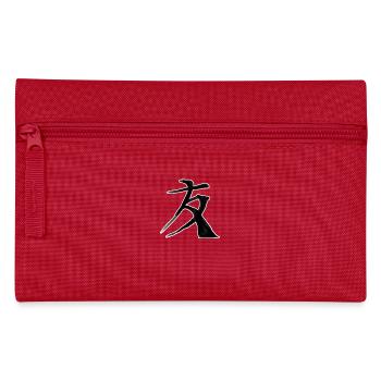 Symbole de caractère de police chinoise d’ami - Trousse - rouge - Devant
