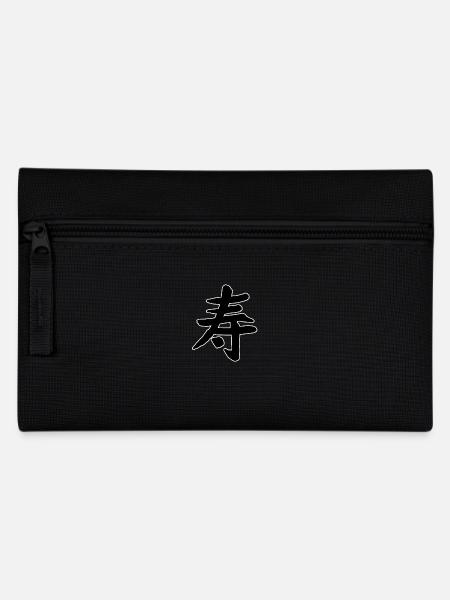 Long Life Chinese Writing Character Symbol - Pencil Case - black