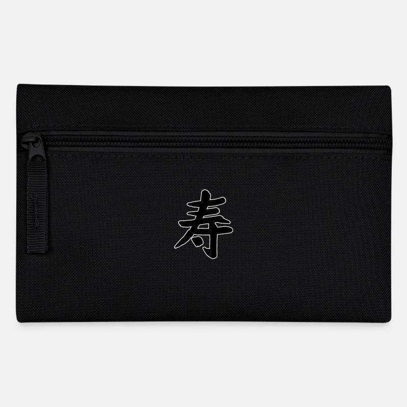 Long Life Chinese Writing Character Symbol - Pencil Case - black