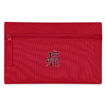 Pain Chinese Script Character Symbol - Pencil Case - red - Front