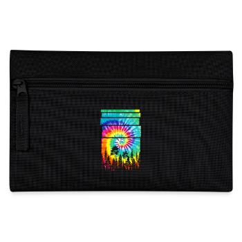 Wald Hippie Batik Natur Bäume Wald - Federtasche - Schwarz - Vorne