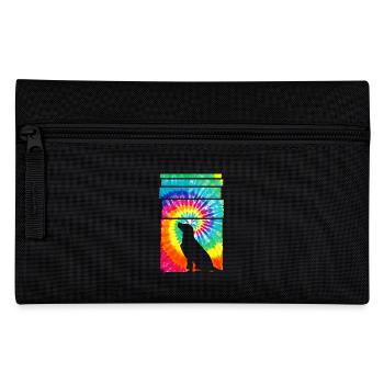 Dog Hippie Tie Dye - Federtasche - Schwarz - Vorne