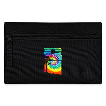 Wald Hippie Batik Natur Bäume Wald - Federtasche - Schwarz - Vorne