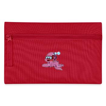Krake Taucher Schnorchel Tauchen - Federtasche - Rot - Vorne