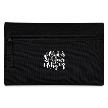 Motivation Success Saying What is your why - Pencil Case - black - Front