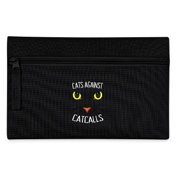 Chats contre Catcalls Chats Catcalling Féministe - Trousse - noir - Devant