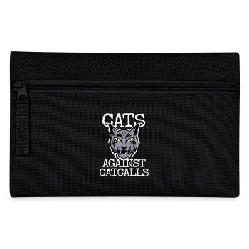 Chats contre Catcalls Chats Catcalling Féministe - Trousse - noir - Devant