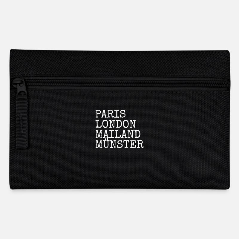 Münster Paris London Mailand Ich Liebe Münsterland - Federtasche - Schwarz