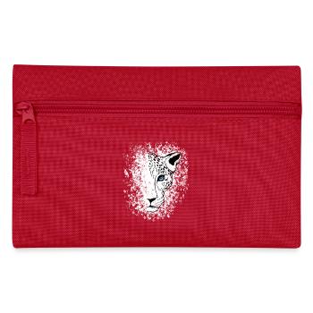 Snow Leopard Cool Big Cat - Pencil Case - red - Front