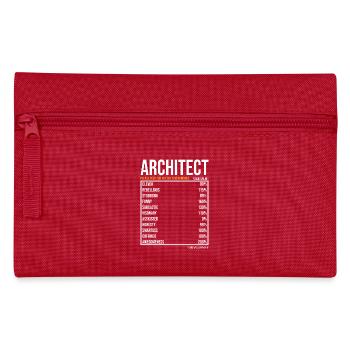 Architekt tageswerte Lustiger Architekt - Federtasche - Rot - Vorne