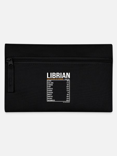 Bibliothécaire Valeurs quotidiennes Drôle Bibliothécaire - Trousse - noir