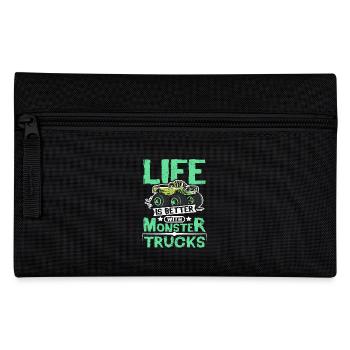 La vie est meilleure avec les camions Monster - Trousse - noir - Devant