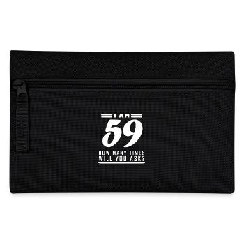 Ich bin 59 – 59. Geburtstag Geschenk - Federtasche - Schwarz - Vorne