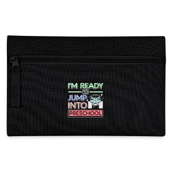 I'm ready to jump into preschool Monster truck - Federtasche - Schwarz - Vorne