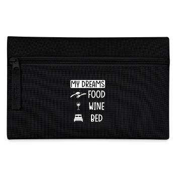 Food Wine Sleep - Pencil Case - black - Front