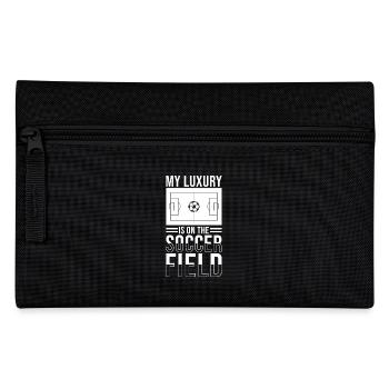 Football footballer saying football pitch - Pencil Case - black - Front