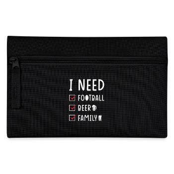 Football Beer Family - Pencil Case - black - Front