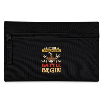 Let the thanksgiving battle begin - Pencil Case - black - Front