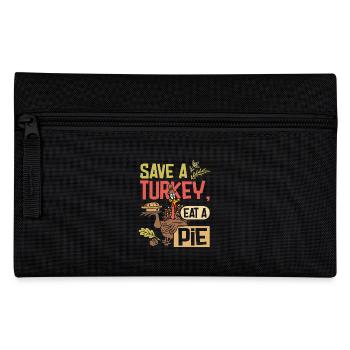 Save a turkey eat a pie - Federtasche - Schwarz - Vorne