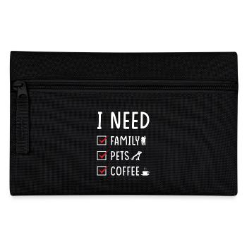 Family Animals Coffee - Pencil Case - black - Front