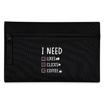 Social Media Likes Clicks Coffee - Pencil Case - black - Front