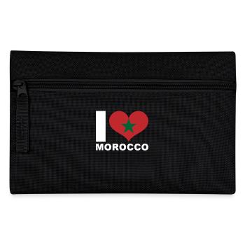 I love Morocco heart flag Morocco - Pencil Case - black - Front