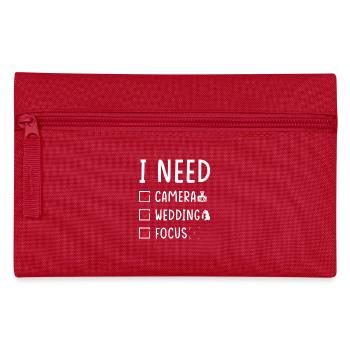 Hochzeitsfotograf Kamera Hochzeit Fokus - Federtasche - Rot - Vorne