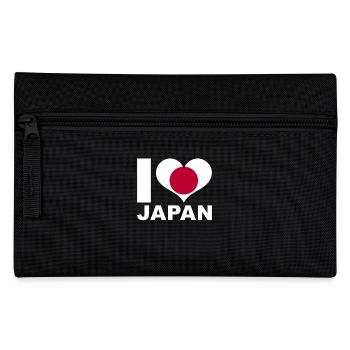 I love Japan heart flag Japan - Pencil Case - black - Front