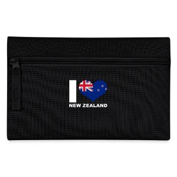 Ich liebe Neuseeland Herz Flagge Neuseeland - Federtasche - Schwarz - Vorne