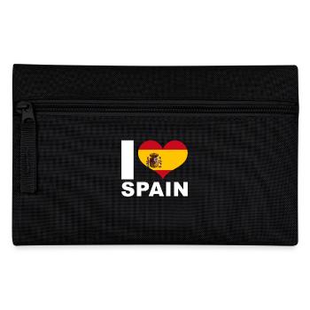 J’aime l’Espagne drapeau du cœur Espagne - Trousse - noir - Devant