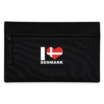 J’aime le drapeau du cœur du Danemark - Trousse - noir - Devant