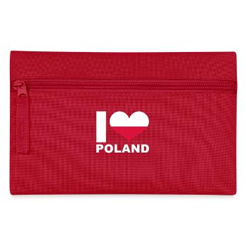 I love Poland heart flag Poland - Pencil Case - red - Front