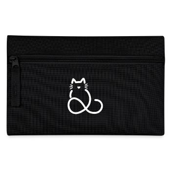 unendliche Liebe Herzform Katze - Federtasche - Schwarz - Vorne